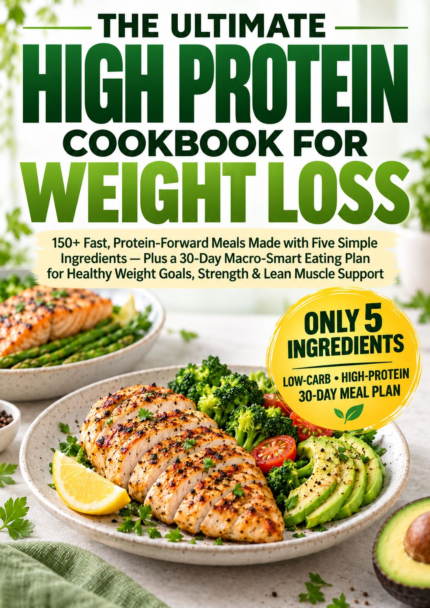 The Ultimate  High Protein Cookbook for Weight Loss:150+ Fast, Protein-Forward Meals Made with Five Simple Ingredients — Plus a 30-Day Macro-Smart Eating Plan for Healthy Weight Goals, Strength & Lean Muscle Support